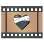 corazón vendado + fotograma de película