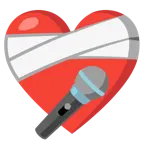 corazón vendado + micrófono