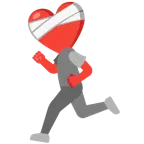 corazón vendado + zapatilla deportiva