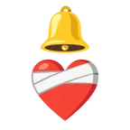 corazón vendado + campana