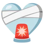 corazón vendado + luces de policía