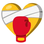 corazón vendado + guante de boxeo
