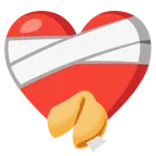 corazón vendado + galleta de la fortuna