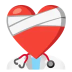 corazón vendado + estetoscopio