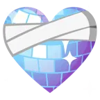 corazón vendado + bola de espejos