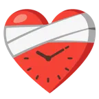 corazón vendado + reloj