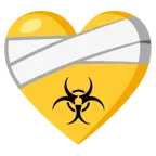 corazón vendado + riesgo biológico