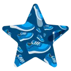 weißer mittelgroßer Stern + Sportschuh