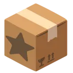 weißer mittelgroßer Stern + Paket
