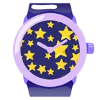 weißer mittelgroßer Stern + Armbanduhr
