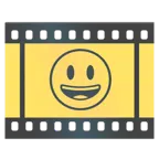 pellicola cinematografica + faccina con sorriso e occhi spalancati