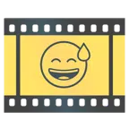 pellicola cinematografica + faccina con sorriso e goccia di sudore