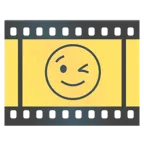 pellicola cinematografica + faccina che fa l’occhiolino