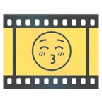 pellicola cinematografica + faccina che bacia con occhi chiusi