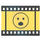 pellicola cinematografica + faccina con bocca aperta