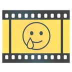 pellicola cinematografica + faccina sorridente con lacrima