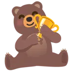 トロフィー + クマの顔