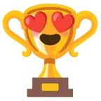coppa + faccina con sorriso e occhi a cuore