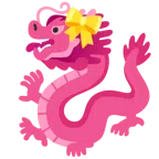 Drache + Herz mit Schleife
