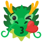 Drache + Kuss zuwerfendes Gesicht