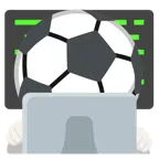 computer portatile + pallone da calcio