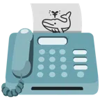 fax + balena che spruzza acqua