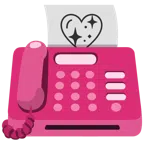 fax + cuore che luccica