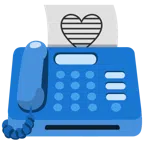 fax + cuore blu