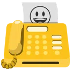 fax + faccina con sorriso e occhi spalancati