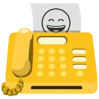 fax + faccina con sorriso e occhi sorridenti