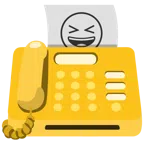 fax + sorriso a bocca aperta con occhi chiusi
