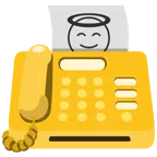 fax + faccina con sorriso e aureola