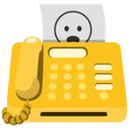 fax + faccina imbronciata con bocca aperta