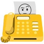 fax + faccina con sopracciglia alzate