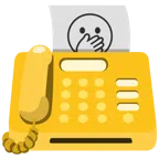 fax + faccina con occhi aperti e mano sulla bocca