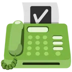 fax + pulsante segno di spunta