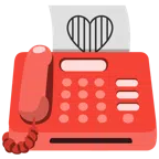 fax + cuore rosso
