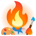 Feuer + Mischpalette