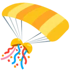 paracaídas + bola de confeti