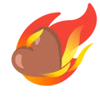 Komet + braunes Herz