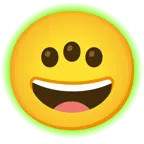 radioactive + grinning face