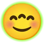 radioactive + smiling face with smiling eyes