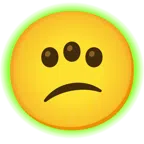 radioactive + confused face