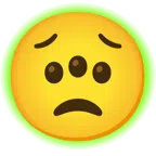 radioactive + worried face