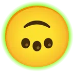 radioactive + upside-down face