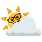 Sonne hinter Wolke + Strebergesicht