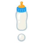 rotes Ausrufezeichen + Babyflasche