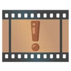 rotes Ausrufezeichen + Filmstreifen