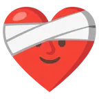 corazón vendado + sol con cara