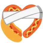 corazón vendado + perrito caliente
